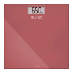 Solac PD7624, Pèse-personne électronique, 180 kg, 100 g, 3 kg, Verre trempé, LCD