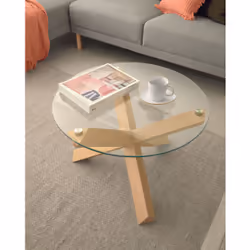 Kave Home Lotus Table basse Forme arrondie 3 pieds