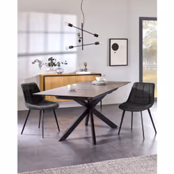 Kave Home Atminda Maison Forme rectangulaire Table extensible 4 pieds
