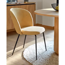 Kave Home Anoha chaise restaurant Chaise avec assise rembourrée Dossier rembourré