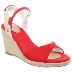 Sandales compensées Pepe Jeans - Rouge - Boucle de serrage - Femme