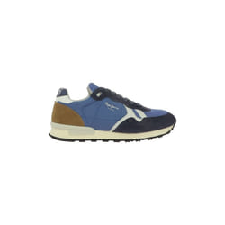 Baskets Pepe Jeans BRITT MAN U - Homme - Bleu - Cuir - Lacets