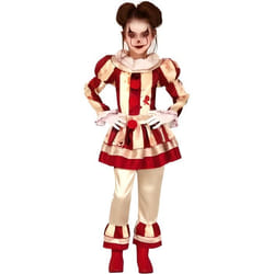 Déguisement Clown Halloween Fille - NO NAME - Clown - Rouge - Polyester - Enfant