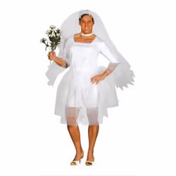 DÉGUISEMENT MARIÉE HUMORISTIQUE HOMME TAILLE UNIQUE