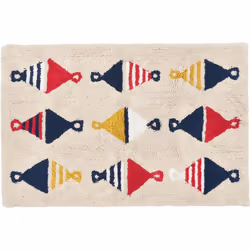 Aspect Matériau principal Coton Dimensions Longueur (en cm) 91 Profondeur (en cm) 61 Tapis de bain en coton bouée 91 x 61 cm