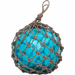 Aspect Coloris Bleu turquoise Matériau principal Verre Matériaux secondaires Nylon Dimensions Diamètre (en cm) 30,50 Grande b ...