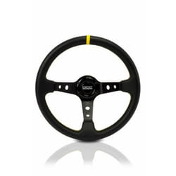 Volant Sportif - OCC - TRACK - Cuir - Diamètre 350mm - Noir