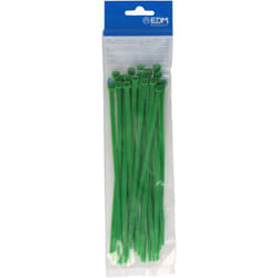 EDM - Liens Verts 200x4,8mm en Nylon Haute Qualité - Lot de 25 Colliers de Serrage - Résistants et Durables