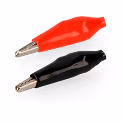 Pince Crocodile 2 Unites. 1 Rouge + 1 Noire. Matière: Mètal/Pvc. Edm
