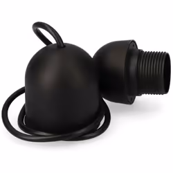 Kit De Suspension Noir E-27 (TULIPE - Douille E27 - Câble) Longueur 80cm Sous Emballage
