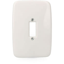 Plaque d'interrupteur grande S-Estrella Solera 420 - Blanc en polypropylène - Dimensions 115 x 80 x 8 mm