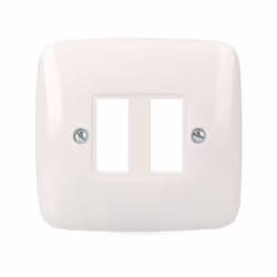 [Design élégant] Cette plaque d'interrupteur double S-Estrella de Solera arbore une finition blanche épurée qui s'intègre har ...