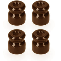 Capuchons pour Câble Tressé - Céramique Marron - Lot de 4 - Ø 15,5 x 18 mm - Finition Élégante