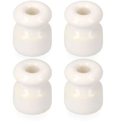 Capuchon en Céramique Blanc pour Câble Tressé - Lot de 4 - Ø 15,5 x 18 mm - EDM