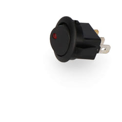 Interrupteur à Tige avec Voyant Lumineux - 6,5A 250V - Encastrable 18,5x12,3x23mm - Noir
