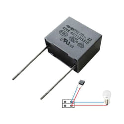 EDM - Pack 5 Condensateurs pour Ampoules led Solution Anti-Scintillement - Accessoire Électrique Essentiel