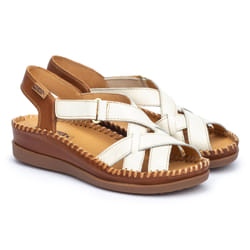 PIKOLINOS CADAQUES Sandales Femelle Marron, Blanc