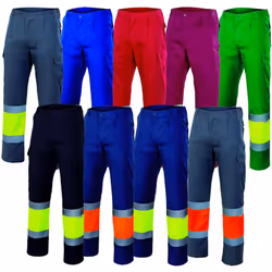 Les pantalons de travail haute visibilité Velilla 157 sont pratiques, fonctionnels et confortables adaptés à tous ceux qui tr ...