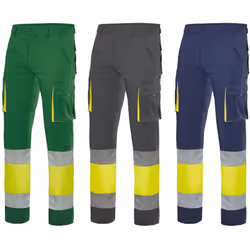 Les pantalons de travail haute visibilité Velilla 303007 sont respirants, souples et confortables adaptés à tous ceux qui tra ...