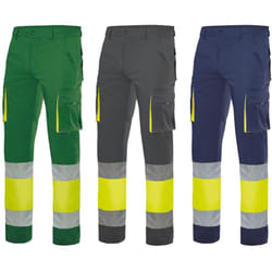 Velilla - Pantalons de travail haute visibilité 303007 - l - Blu/Giallo