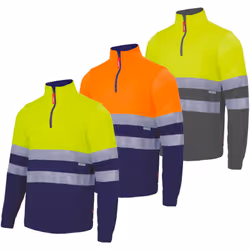 Confortable, pratique et avec d'excellentes performances, le nouveau sweat-shirt de travail haute visibilité Velilla 305701 e ...