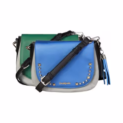 Sac bandoulière - Desigual - Cracovia tricolor - Bleu / Jaune - Effet Cuir Réversible - Femme