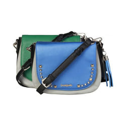 Sac bandoulière - Desigual - Cracovia tricolor - Bleu / Jaune - Effet Cuir Réversible - Femme