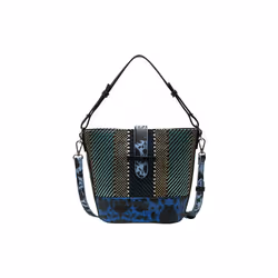 Sac - DESIGUAL - Caracas Azul Lovety - Bleu - Bandoulière - Zippée