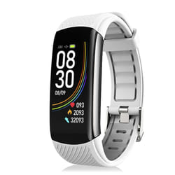 DAM Electronics T118 Bracelet connecté 2,44 cm (0.96") IP67 Noir, Blanc