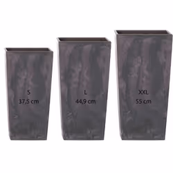 Pot de fleurs - PROSPERPLAST - Urbi Square - Anthracite - Plastique - Avec réserve deau