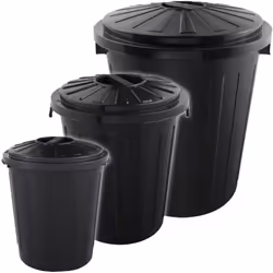 Accessoires polyvalents pour le jardin et la maison: Poubelles compactes avec couvercle verrouillable pour sacs poubelles de  ...