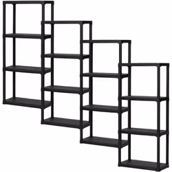 Ensemble de 4 grandes étagères modulaires légères et résistantes. Vous pouvez composer une étagère robuste avec 4 baldas qui  ...