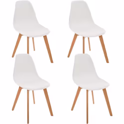 4x Atmosphera for Kids chaise blanche pour enfants. Laissez-vous séduire par le charme irrésistible de cette chaise scandinav ...