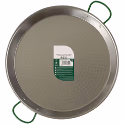 Préparez de délicieuses paellas pour 10 personnes maximum avec la poêle à paella polie San Ignacio 42 cm, idéale pour les réu ...