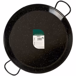 La poêle à paella émaillée de 55 cm de San Ignacio, en collaboration avec LA DEHESA, est conçue pour faciliter la préparation ...