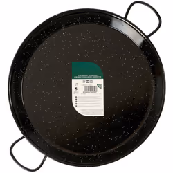 La poêle à paella émaillée San Ignacio 60 cm est idéale pour préparer jusqu'à 20 délicieuses portions de paella ! Parfait pou ...