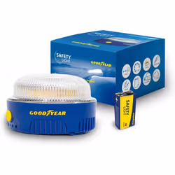 Goodyear Signal v16, Tête d’éclairage, LED, Noir, Jaune, Flashing mode, Éclairage stable, Ambre, Batterie