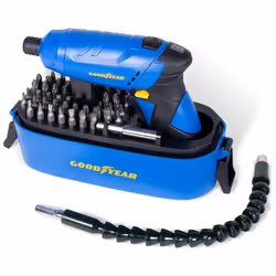 La Visseuse à batterie rechargeable 3.6V GOODYEAR est idéale pour travailler avec une liberté de mouvement et dans les endroi ...