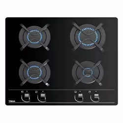 Teka GBC 64000, Noir, Intégré, 60 cm, Gaz, Verre, 4 zone(s)