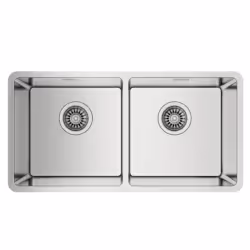 Teka Be Linea RS15 2C 860, Evier à poser, Rectangulaire, Acier inoxydable, Acier inoxydable, 2 bols, Rectangulaire