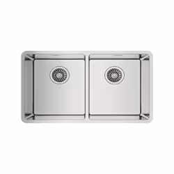 Teka Be Linea RS15 2C 740, Evier à poser, Rectangulaire, Acier inoxydable, Acier inoxydable, 2 bols, Rectangulaire