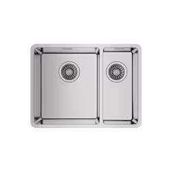 Teka Be Linea RS15 2C 580, Evier à poser, Rectangulaire, Acier inoxydable, Acier inoxydable, 2 bols, Rectangulaire