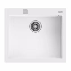 Teka Forsquare 50.40 TG, Evier encastré, Rectangulaire, Blanc, 1 bols, Carré, 500 x 500 mm