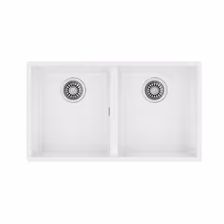 Teka Square 2C 760 TG, Evier encastré, Rectangulaire, Tegranite+, Blanc, 2 bols, Rectangulaire
