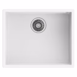 Teka Square 50.40 TG, Evier encastré, Rectangulaire, Blanc, 1 bols, Rectangulaire, 500 x 400 mm