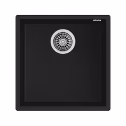 Teka Square 40.40 TG, Evier encastré, Carré, Noir, 1 bols, Carré, 400 x 400 mm