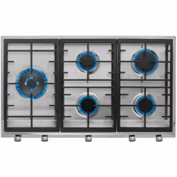 Teka EX 90.1 5G AI AL DR LEFT CI, Acier inoxydable, Intégré, 86 cm, Gaz, Acier inoxydable, 5 zone(s)