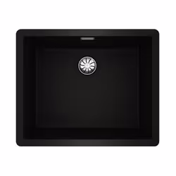 Teka 115230051, Evier encastré, Rectangulaire, Granit, Noir, 1 bols, Rectangulaire