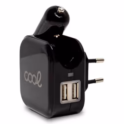 COOL 8434847031095, Auto, Intérieure, Secteur, Allume-cigare, 5 V, Noir