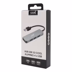 COOL 8434847053752 hub & concentrateur USB 3.2 Gen 1 (3.1 Gen 1) Type-A 640 Mbit/s Gris